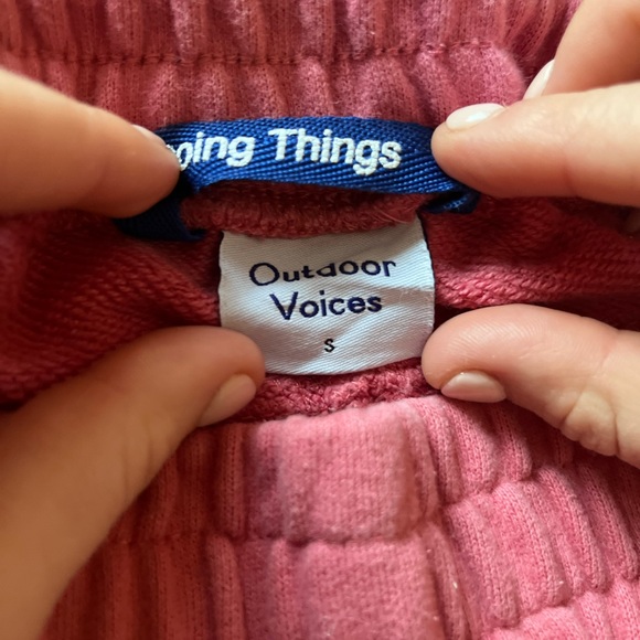 OUTDOOR VOICES PINK SWEATPANTS SIZE SMALL - Picture 2 of 3